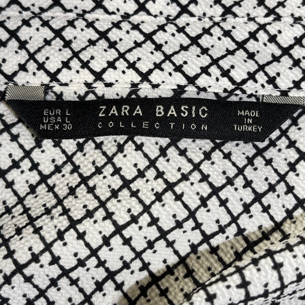 Zara Basic Long Sleeve Large Collared Polo Button… - image 7